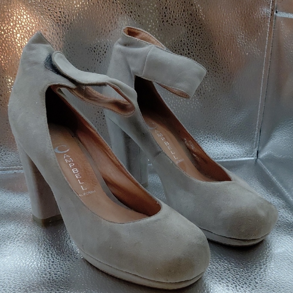 Jeffrey Campbell Taupe Suede Heels